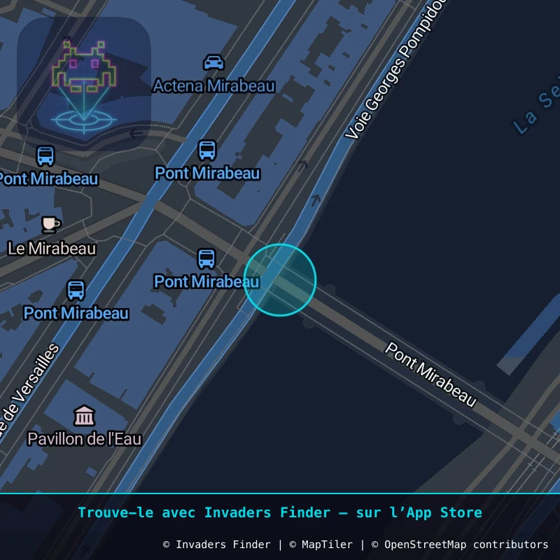 Zone approximative de l'invader PA_1309, dans le quartier 16e arrondissement de Paris à Paris. Emplacement exact disponible dans l'app Invaders Finder.