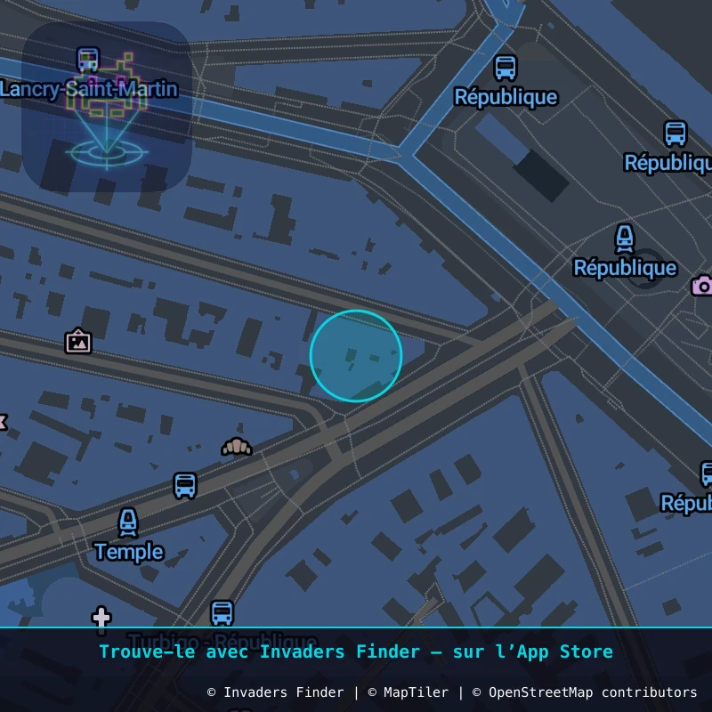 Zone approximative de l'invader PA_1347, dans le quartier 3e arrondissement de Paris à Paris. Emplacement exact disponible dans l'app Invaders Finder.