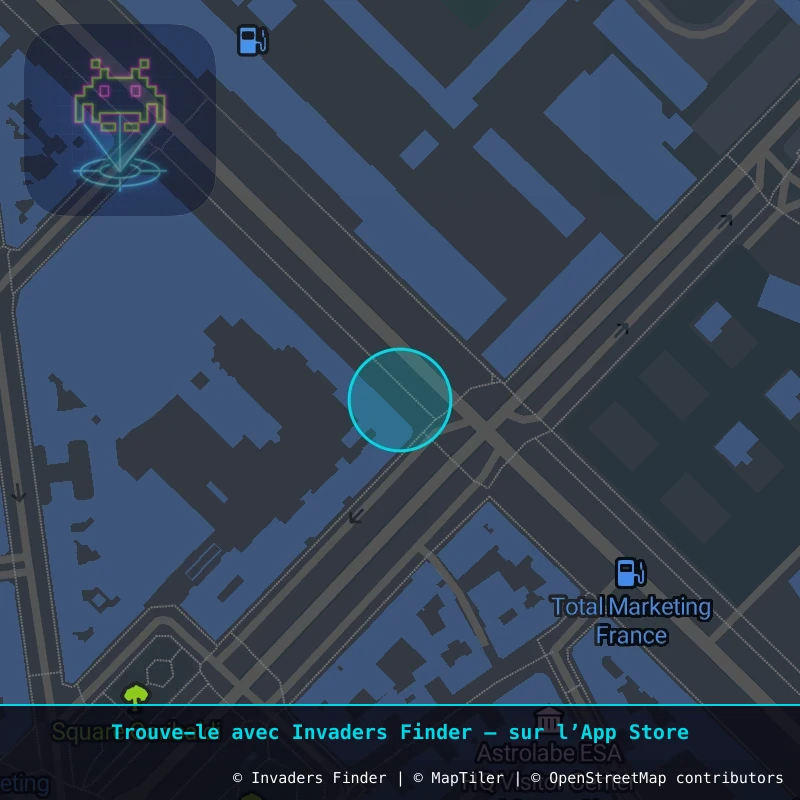 Zone approximative de l'invader PA_1418, dans le quartier 15e arrondissement de Paris à Paris. Emplacement exact disponible dans l'app Invaders Finder.