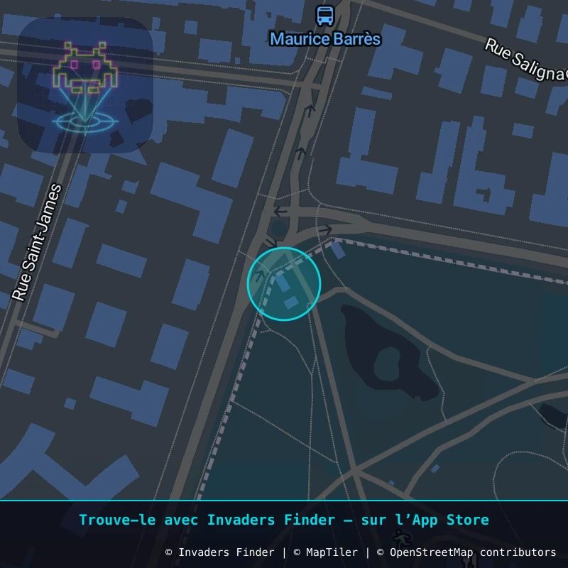 Zone approximative de l'invader PA_1426, dans le quartier 16e arrondissement de Paris à Paris. Emplacement exact disponible dans l'app Invaders Finder.