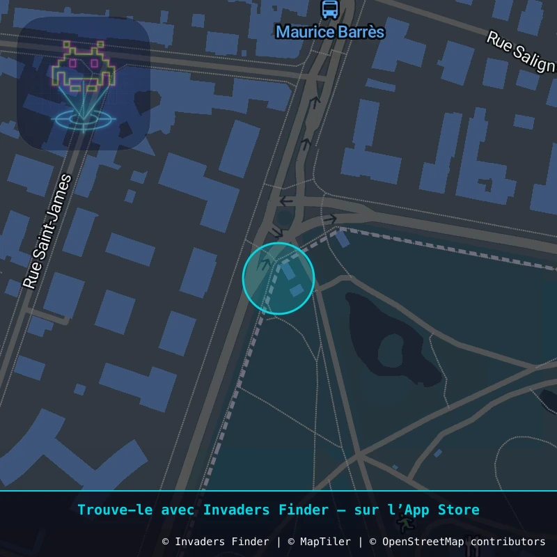 Zone approximative de l'invader PA_1427, dans le quartier 16e arrondissement de Paris à Paris. Emplacement exact disponible dans l'app Invaders Finder.