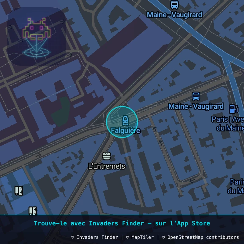Zone approximative de l'invader PA_1446, dans le quartier 15e arrondissement de Paris à Paris. Emplacement exact disponible dans l'app Invaders Finder.