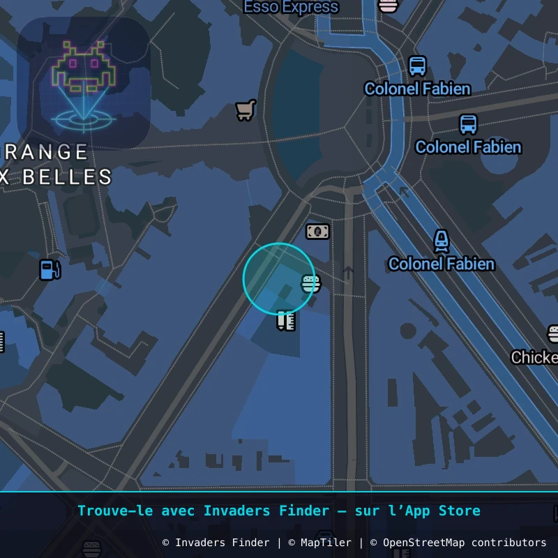 Zone approximative de l'invader PA_1489, dans le quartier 10e arrondissement de Paris à Paris. Emplacement exact disponible dans l'app Invaders Finder.