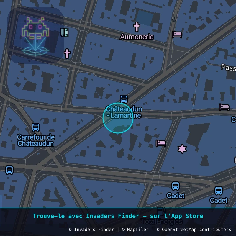 Zone approximative de l'invader PA_1490, dans le quartier 9e arrondissement de Paris à Paris. Emplacement exact disponible dans l'app Invaders Finder.