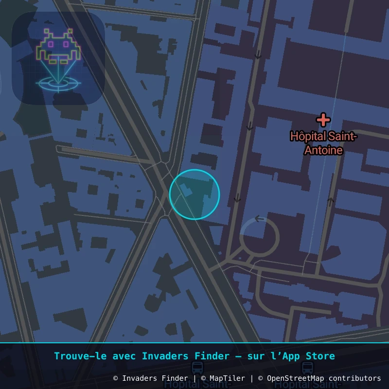 Zone approximative de l'invader PA_15, dans le quartier 12e arrondissement de Paris à Paris. Emplacement exact disponible dans l'app Invaders Finder.
