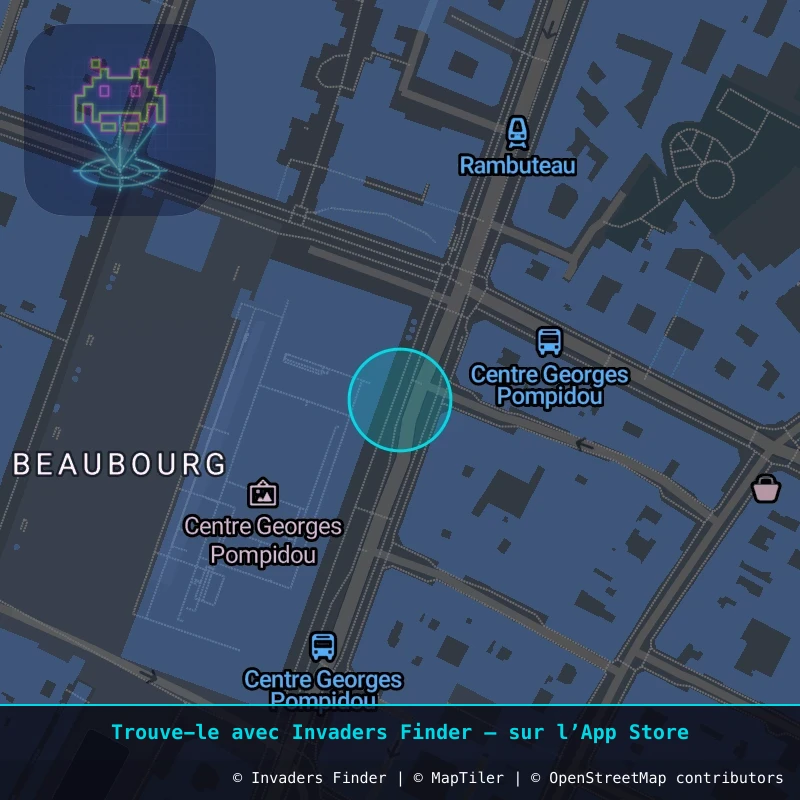 Zone approximative de l'invader PA_1500, dans le quartier 4e arrondissement de Paris à Paris. Emplacement exact disponible dans l'app Invaders Finder.