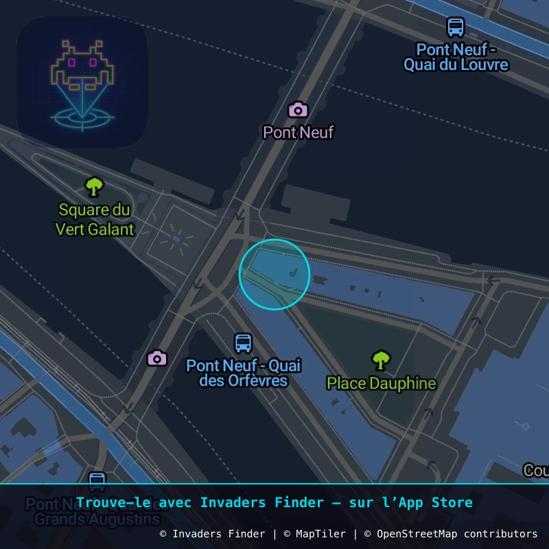 Zone approximative de l'invader PA_1515, dans le quartier 1er arrondissement de Paris à Paris. Emplacement exact disponible dans l'app Invaders Finder.