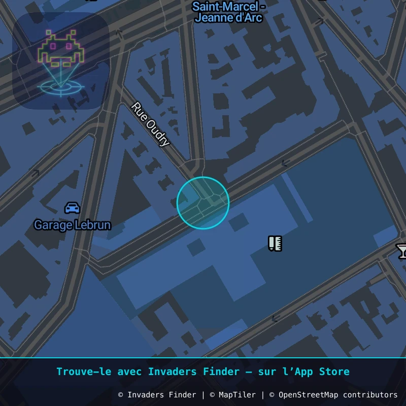 Zone approximative de l'invader PA_1535, dans le quartier 13e arrondissement de Paris à Paris. Emplacement exact disponible dans l'app Invaders Finder.