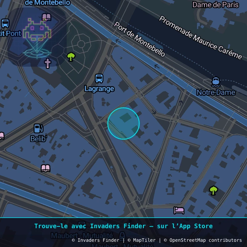 Approximate area of invader PA_155, in the 5th arrondissement, Paris area of Paris. Exact location available in the Invaders Finder app.