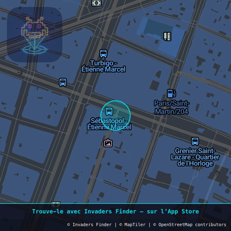 Zone approximative de l'invader PA_1553, dans le quartier 3e arrondissement de Paris à Paris. Emplacement exact disponible dans l'app Invaders Finder.