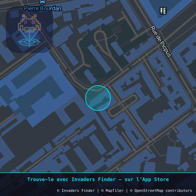Zone approximative de l'invader PA_1554, dans le quartier 12e arrondissement de Paris à Paris. Emplacement exact disponible dans l'app Invaders Finder.