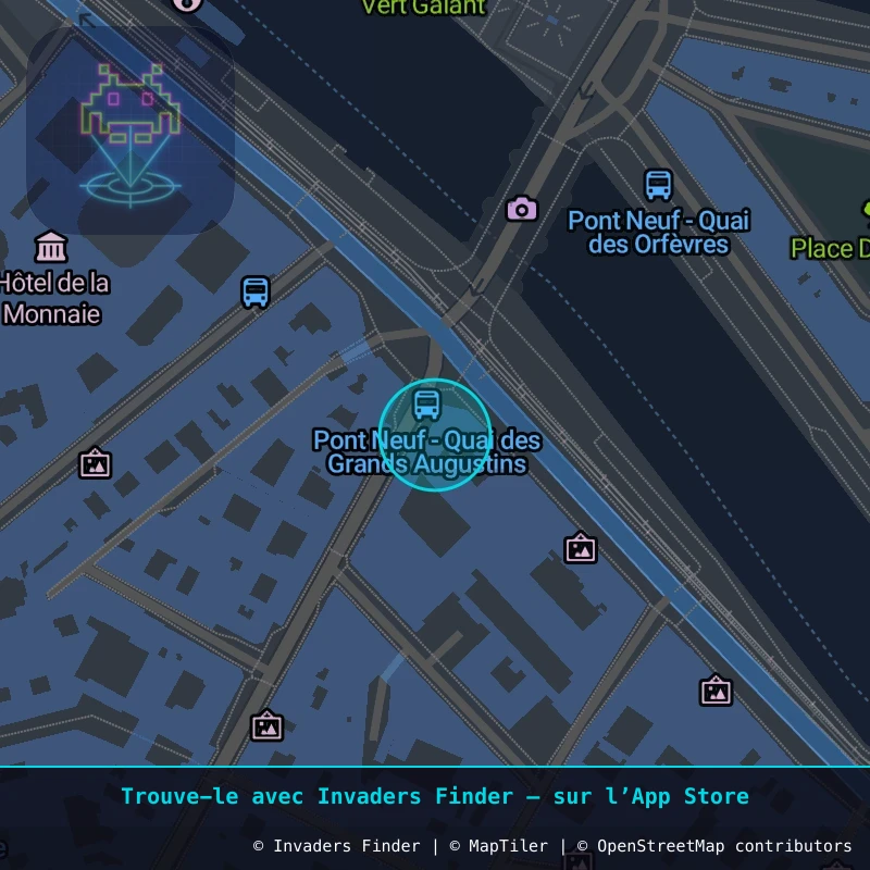 Zone approximative de l'invader PA_1557, dans le quartier 6e arrondissement de Paris à Paris. Emplacement exact disponible dans l'app Invaders Finder.