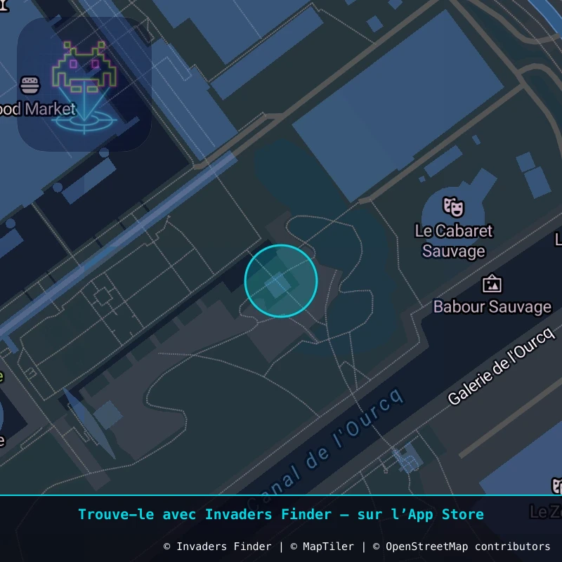 Zone approximative de l'invader PA_1571, dans le quartier 19e arrondissement de Paris à Paris. Emplacement exact disponible dans l'app Invaders Finder.