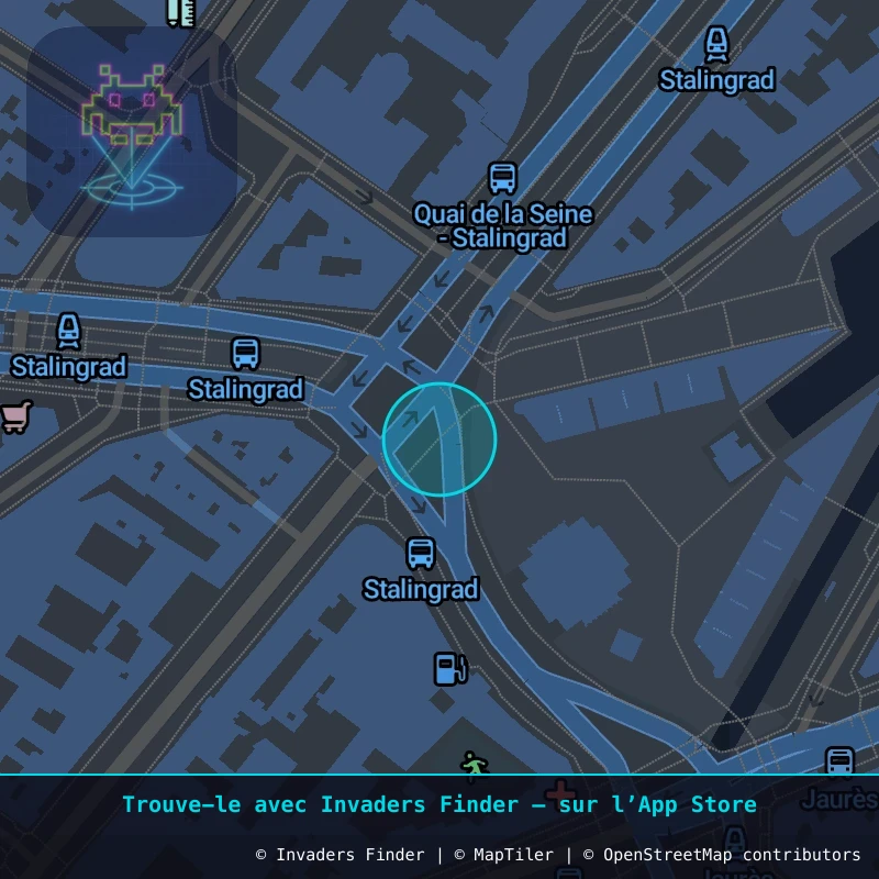 Approximate area of invader PA_196, in the 10th arrondissement, Paris area of Paris. Exact location available in the Invaders Finder app.
