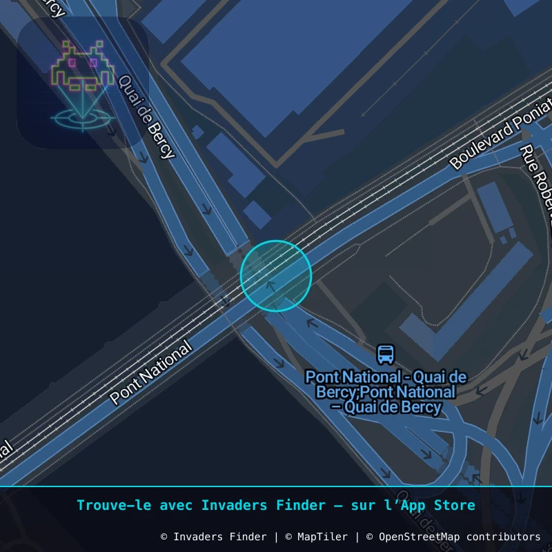 Zone approximative de l'invader PA_202, dans le quartier 12e arrondissement de Paris à Paris. Emplacement exact disponible dans l'app Invaders Finder.
