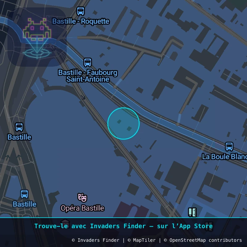 Zone approximative de l'invader PA_211, dans le quartier 12e arrondissement de Paris à Paris. Emplacement exact disponible dans l'app Invaders Finder.