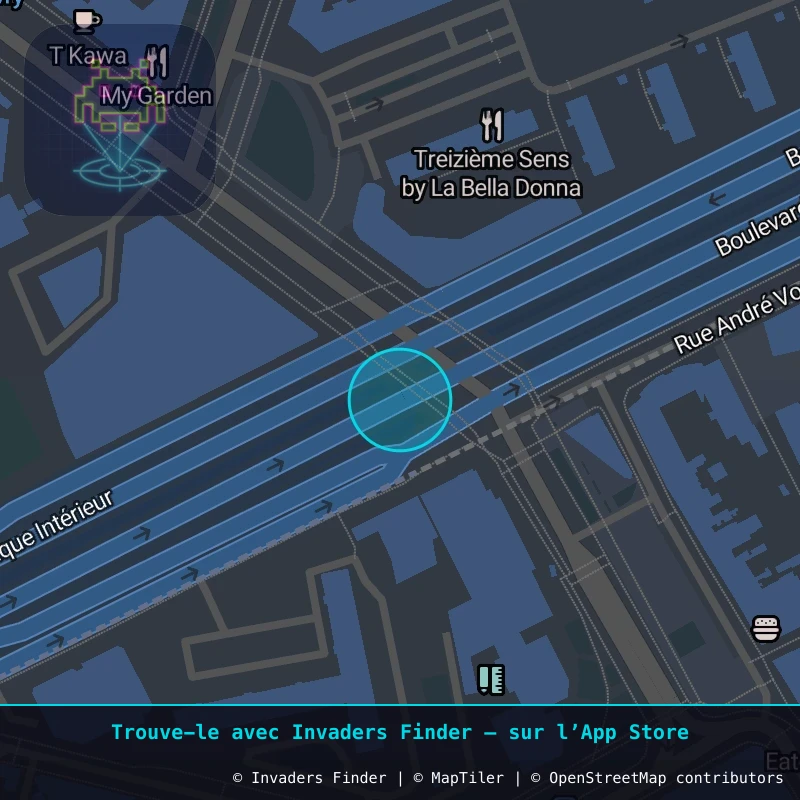 Zone approximative de l'invader PA_225, dans le quartier 13e arrondissement de Paris à Paris. Emplacement exact disponible dans l'app Invaders Finder.