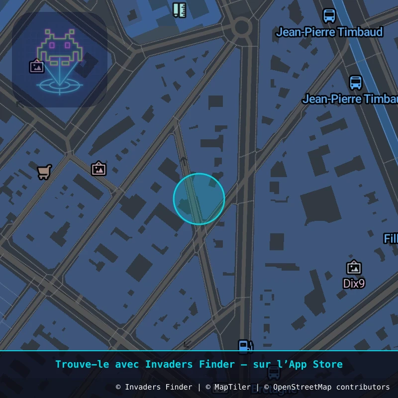 Zone approximative de l'invader PA_235, dans le quartier 3e arrondissement de Paris à Paris. Emplacement exact disponible dans l'app Invaders Finder.
