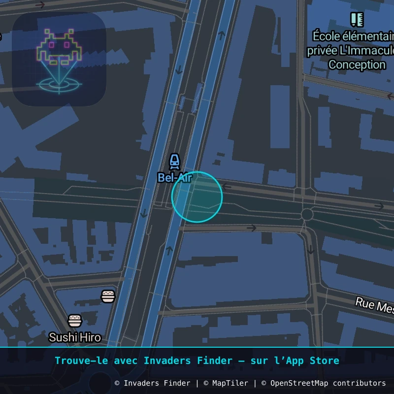 Zone approximative de l'invader PA_241, dans le quartier 12e arrondissement de Paris à Paris. Emplacement exact disponible dans l'app Invaders Finder.