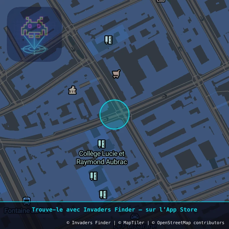 Zone approximative de l'invader PA_248, dans le quartier 11e arrondissement de Paris à Paris. Emplacement exact disponible dans l'app Invaders Finder.