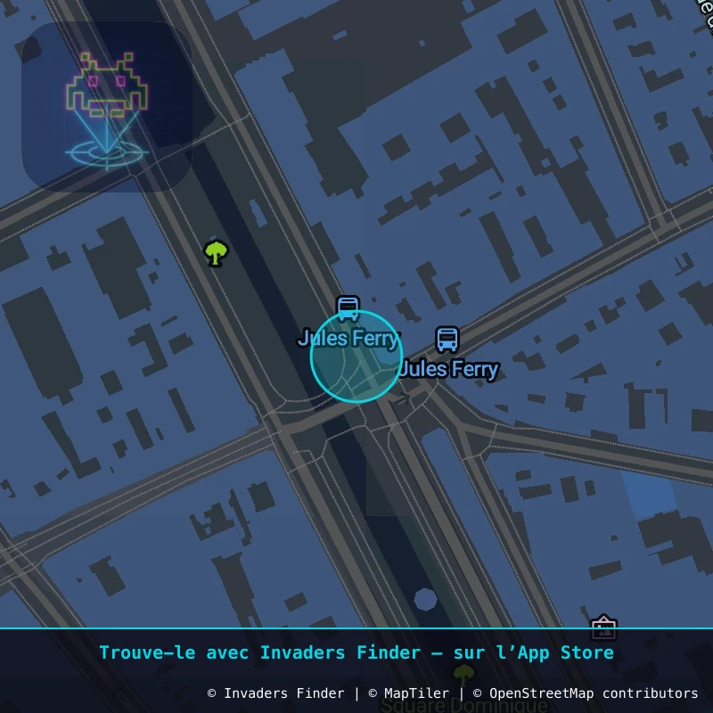 Zone approximative de l'invader PA_250, dans le quartier 10e arrondissement de Paris à Paris. Emplacement exact disponible dans l'app Invaders Finder.