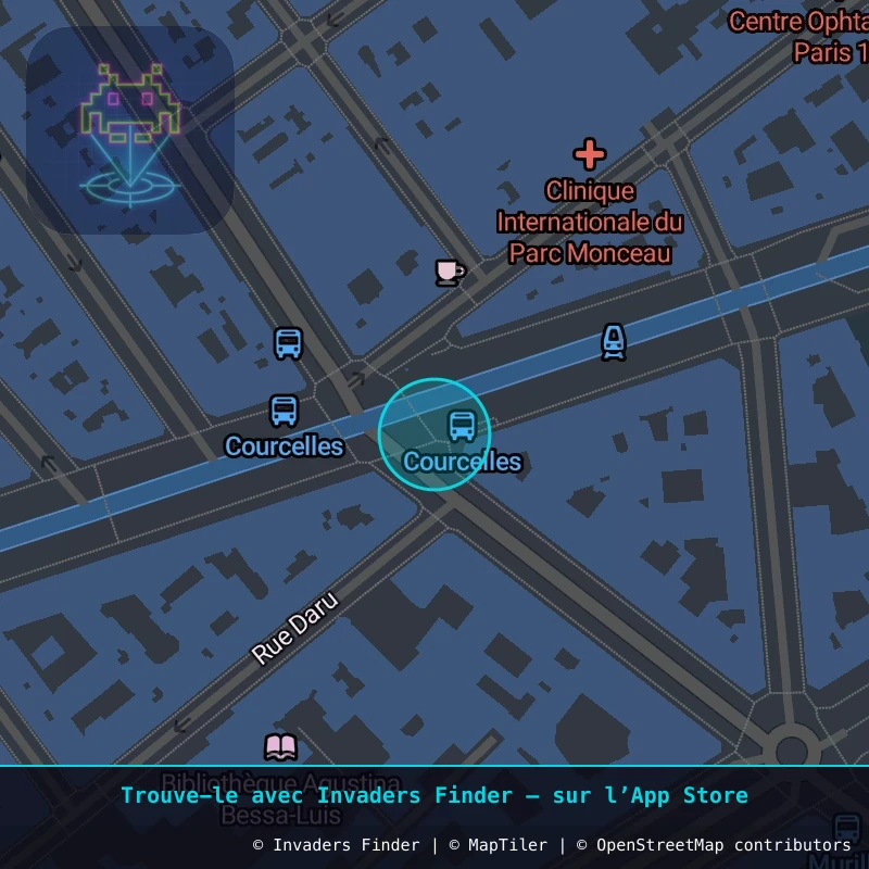 Zone approximative de l'invader PA_268, dans le quartier 8e arrondissement de Paris à Paris. Emplacement exact disponible dans l'app Invaders Finder.