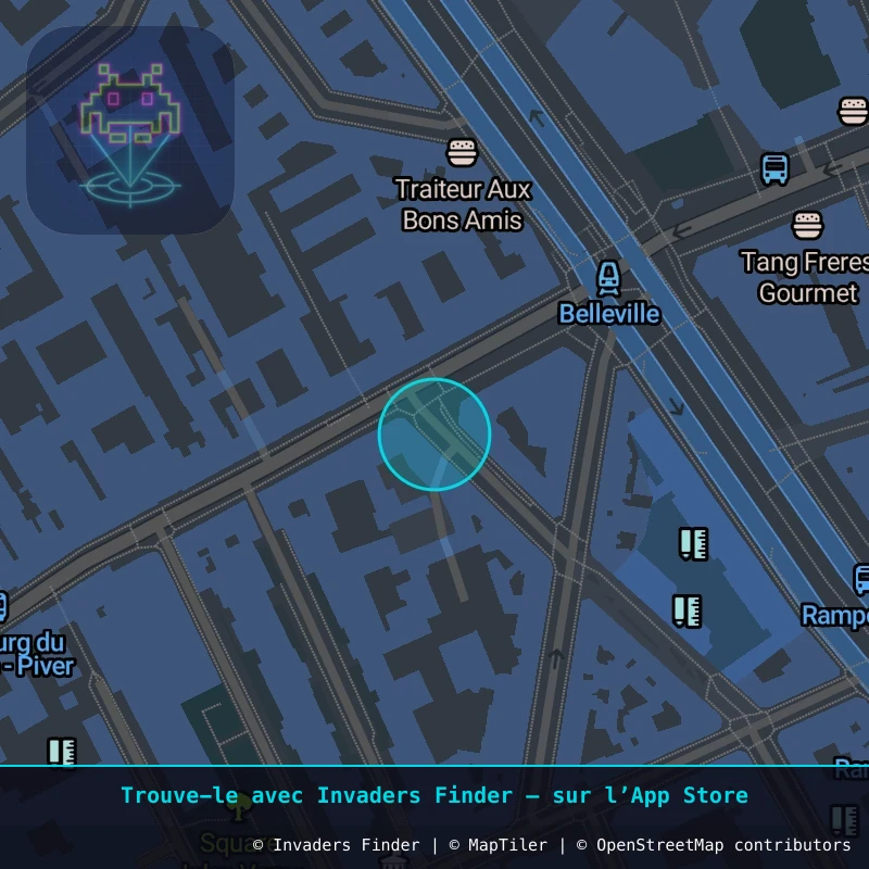 Zone approximative de l'invader PA_279, dans le quartier 11e arrondissement de Paris à Paris. Emplacement exact disponible dans l'app Invaders Finder.