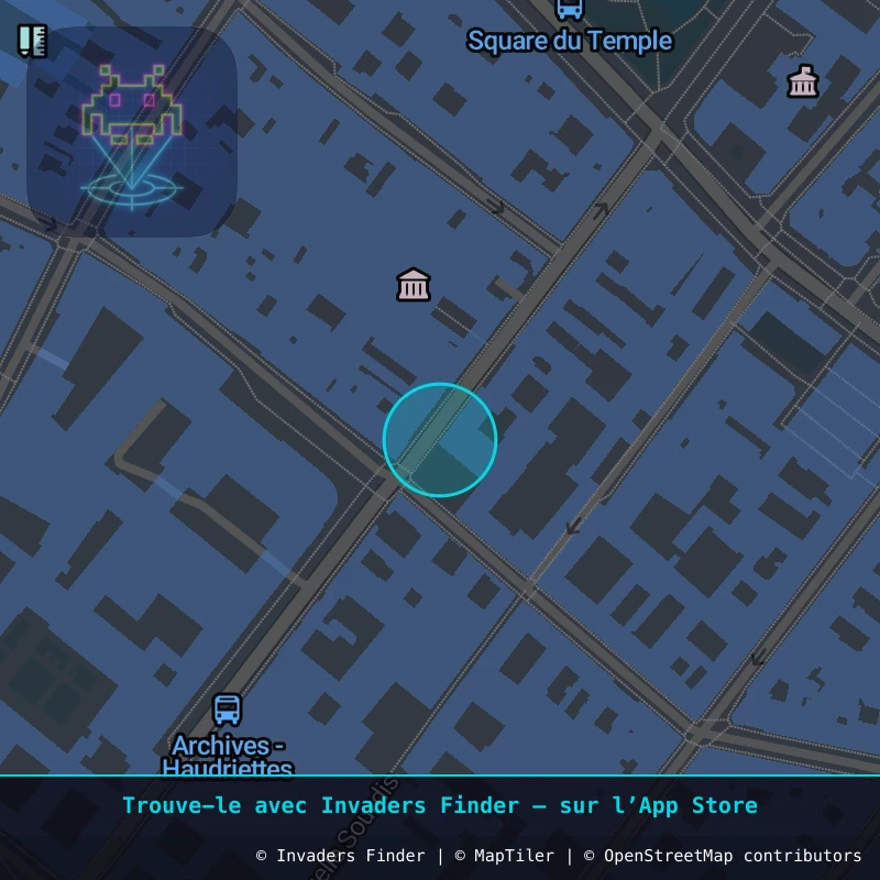 Approximate area of invader PA_29, in the 3rd arrondissement, Paris area of Paris. Exact location available in the Invaders Finder app.