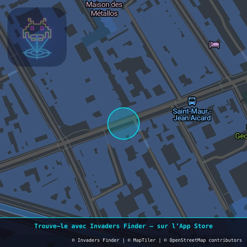 Zone approximative de l'invader PA_290, dans le quartier 11e arrondissement de Paris à Paris. Emplacement exact disponible dans l'app Invaders Finder.