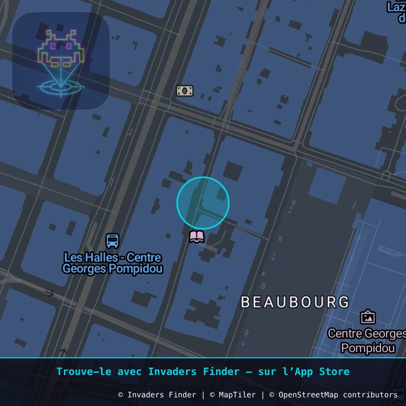 Zone approximative de l'invader PA_31, dans le quartier 4e arrondissement de Paris à Paris. Emplacement exact disponible dans l'app Invaders Finder.