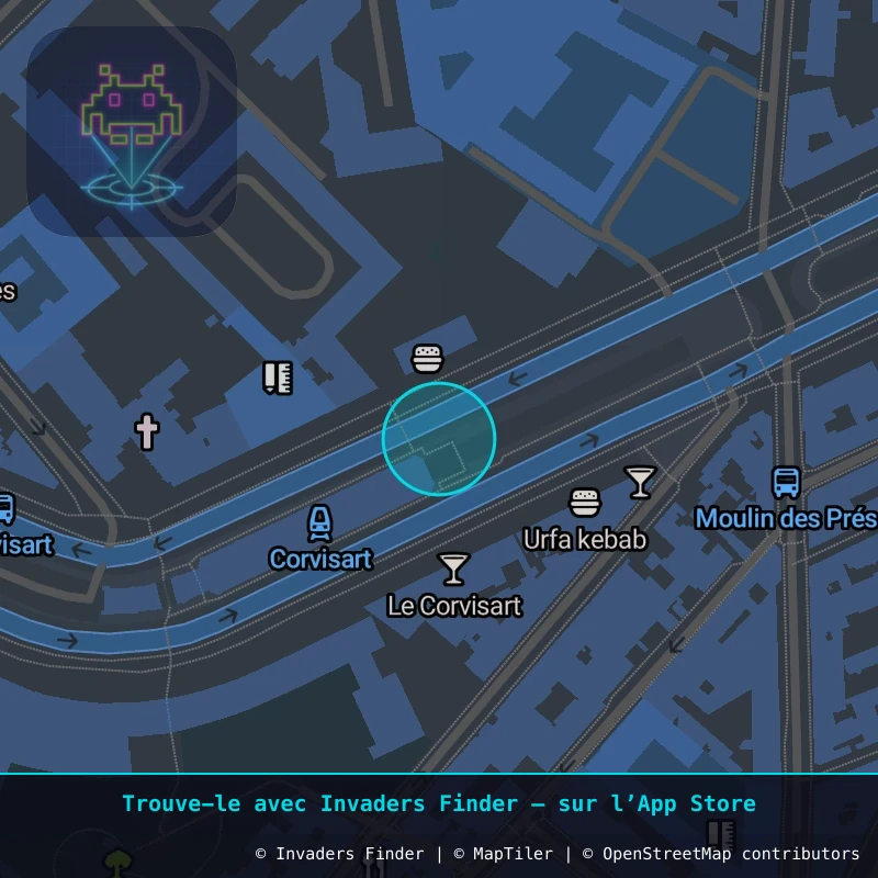 Zone approximative de l'invader PA_315, dans le quartier 13e arrondissement de Paris à Paris. Emplacement exact disponible dans l'app Invaders Finder.