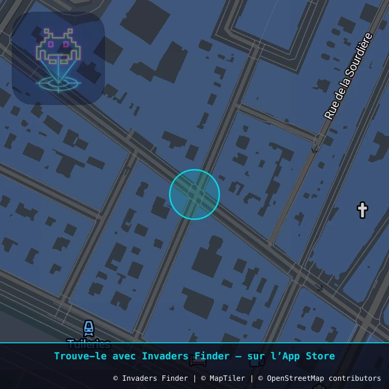 Zone approximative de l'invader PA_324, dans le quartier 1er arrondissement de Paris à Paris. Emplacement exact disponible dans l'app Invaders Finder.
