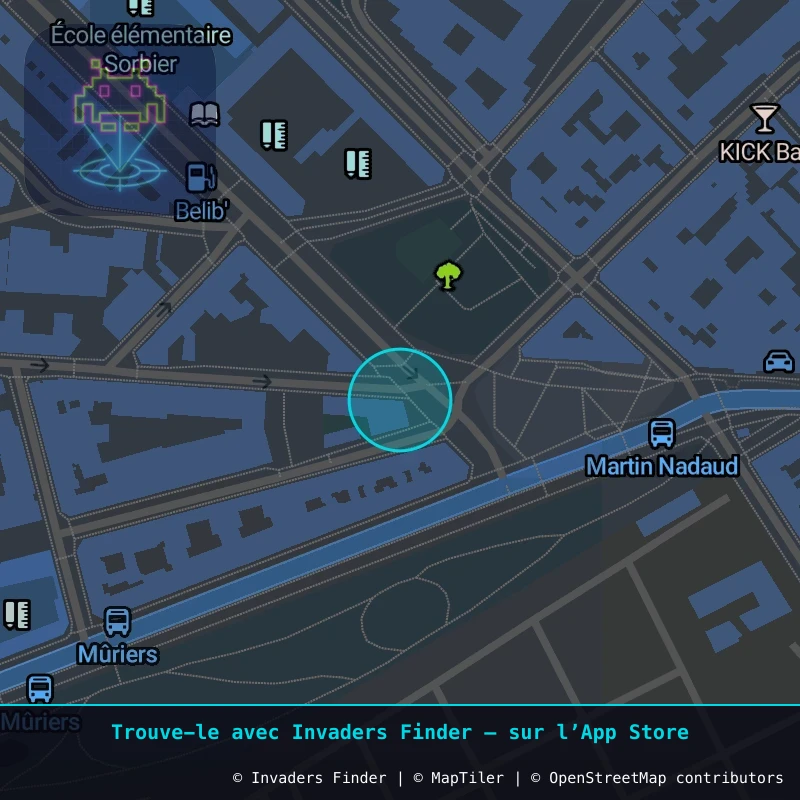 Zone approximative de l'invader PA_325, dans le quartier 20e arrondissement de Paris à Paris. Emplacement exact disponible dans l'app Invaders Finder.