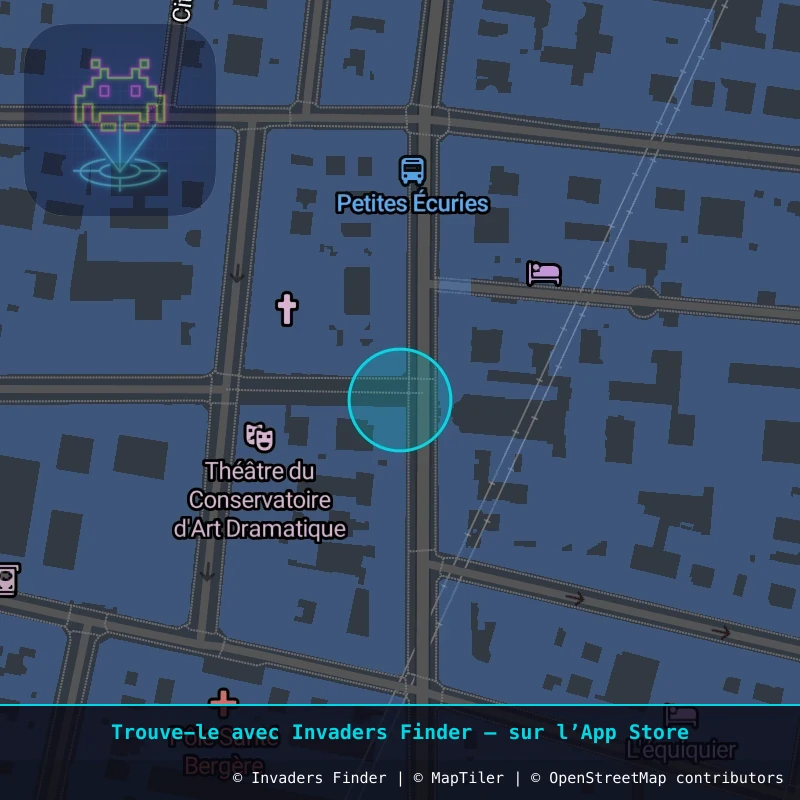 Zone approximative de l'invader PA_327, dans le quartier 9e arrondissement de Paris à Paris. Emplacement exact disponible dans l'app Invaders Finder.
