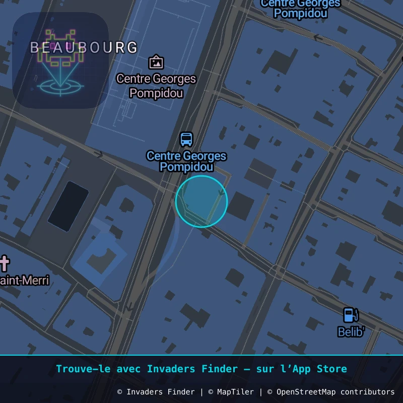 Zone approximative de l'invader PA_331, dans le quartier 4e arrondissement de Paris à Paris. Emplacement exact disponible dans l'app Invaders Finder.