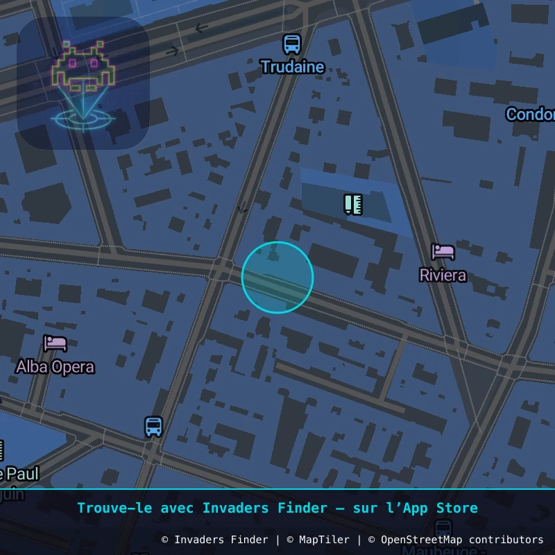 Zone approximative de l'invader PA_333, dans le quartier 9e arrondissement de Paris à Paris. Emplacement exact disponible dans l'app Invaders Finder.