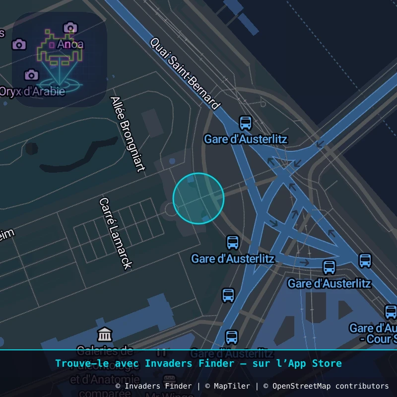 Zone approximative de l'invader PA_334, dans le quartier 5e arrondissement de Paris à Paris. Emplacement exact disponible dans l'app Invaders Finder.