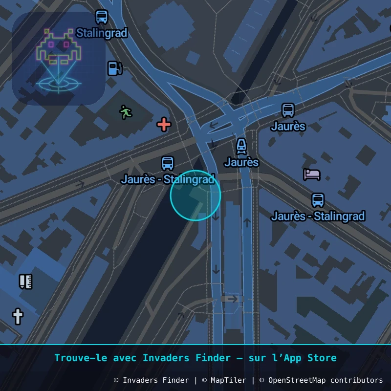 Zone approximative de l'invader PA_335, dans le quartier 10e arrondissement de Paris à Paris. Emplacement exact disponible dans l'app Invaders Finder.