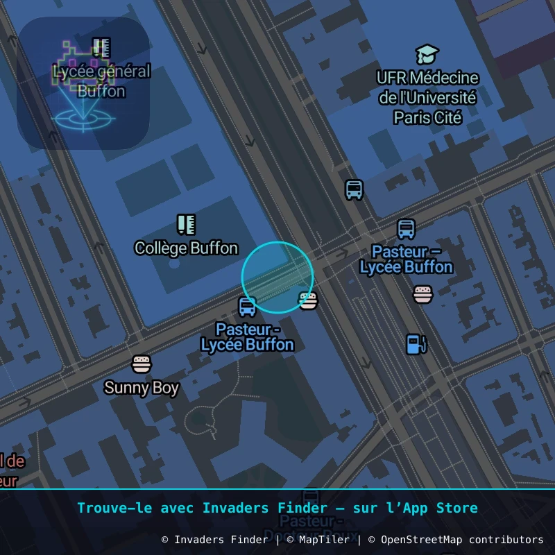 Zone approximative de l'invader PA_346, dans le quartier 15e arrondissement de Paris à Paris. Emplacement exact disponible dans l'app Invaders Finder.