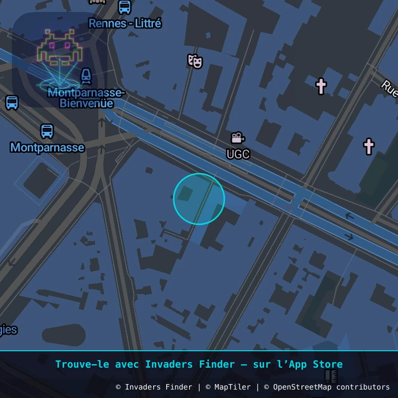 Zone approximative de l'invader PA_347, dans le quartier 14e arrondissement de Paris à Paris. Emplacement exact disponible dans l'app Invaders Finder.