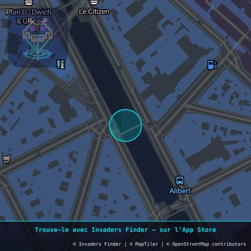 Zone approximative de l'invader PA_362, dans le quartier 10e arrondissement de Paris à Paris. Emplacement exact disponible dans l'app Invaders Finder.