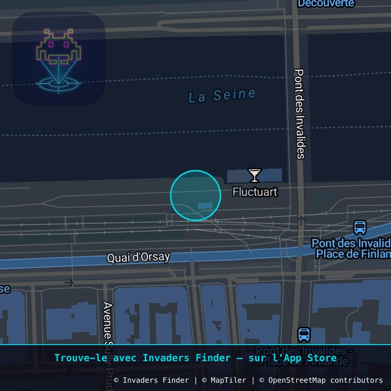 Zone approximative de l'invader PA_380, dans le quartier 7e arrondissement de Paris à Paris. Emplacement exact disponible dans l'app Invaders Finder.