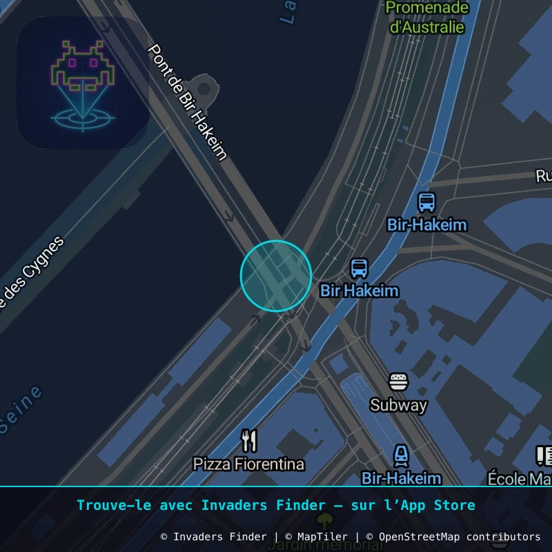 Zone approximative de l'invader PA_382, dans le quartier 15e arrondissement de Paris à Paris. Emplacement exact disponible dans l'app Invaders Finder.