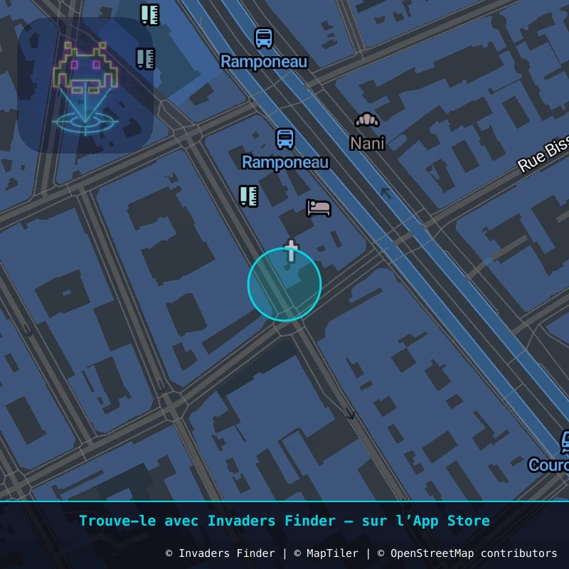 Zone approximative de l'invader PA_384, dans le quartier 11e arrondissement de Paris à Paris. Emplacement exact disponible dans l'app Invaders Finder.