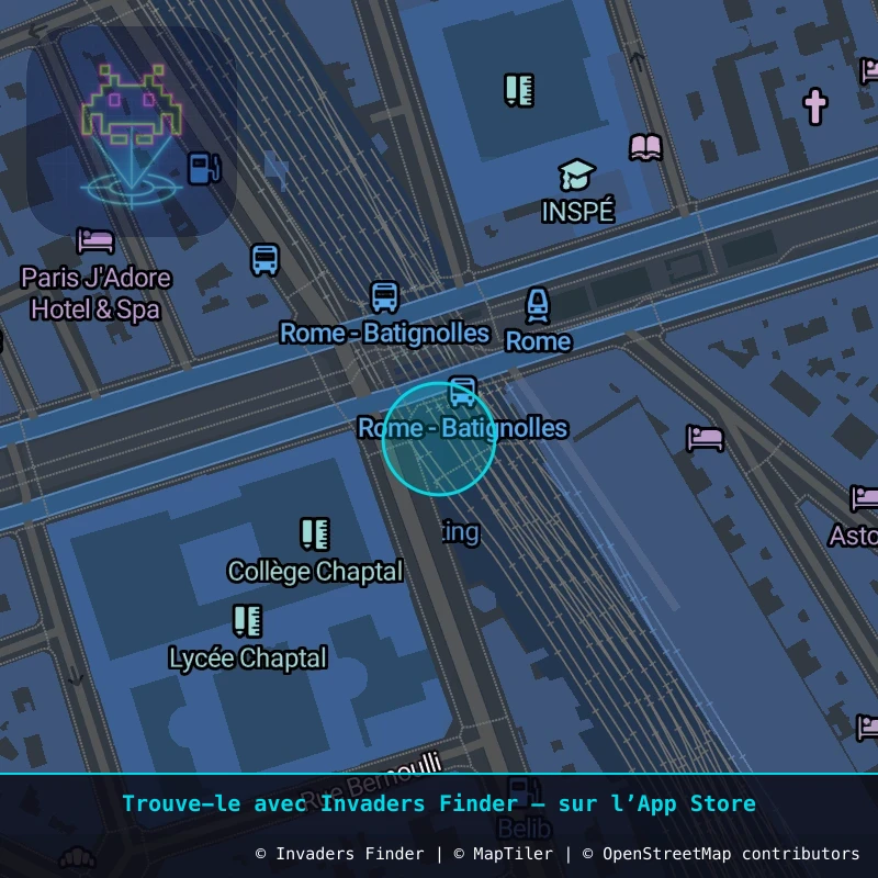 Zone approximative de l'invader PA_386, dans le quartier 8e arrondissement de Paris à Paris. Emplacement exact disponible dans l'app Invaders Finder.