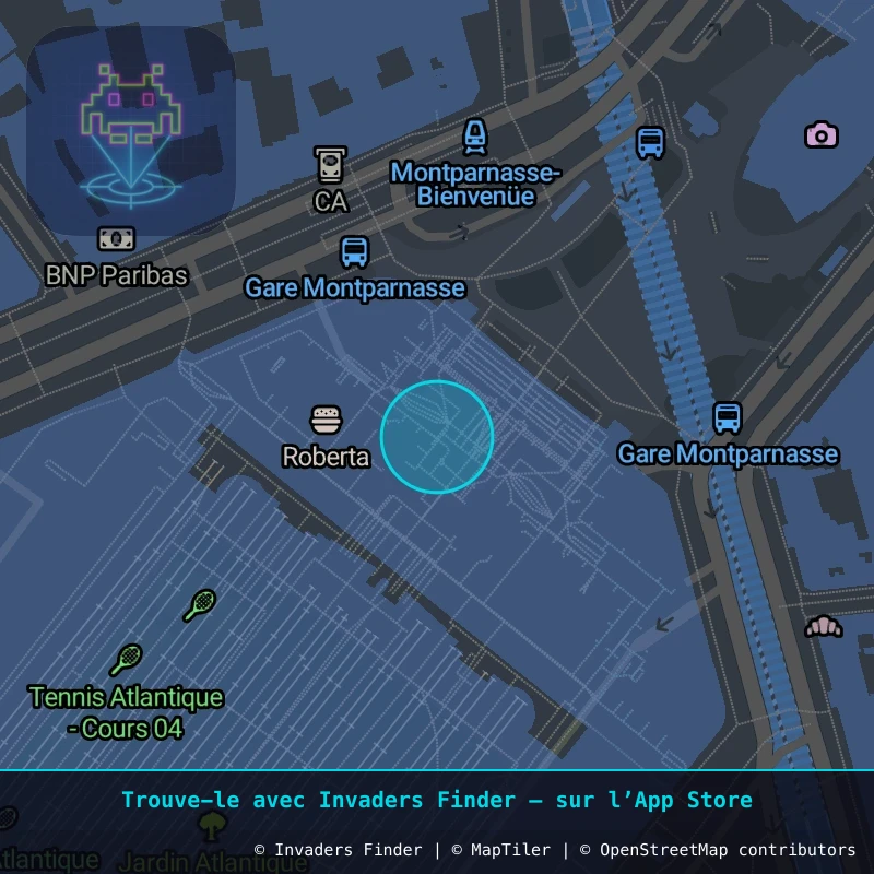 Zone approximative de l'invader PA_388, dans le quartier 15e arrondissement de Paris à Paris. Emplacement exact disponible dans l'app Invaders Finder.