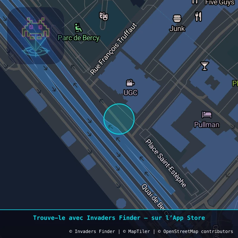 Zone approximative de l'invader PA_391, dans le quartier 12e arrondissement de Paris à Paris. Emplacement exact disponible dans l'app Invaders Finder.