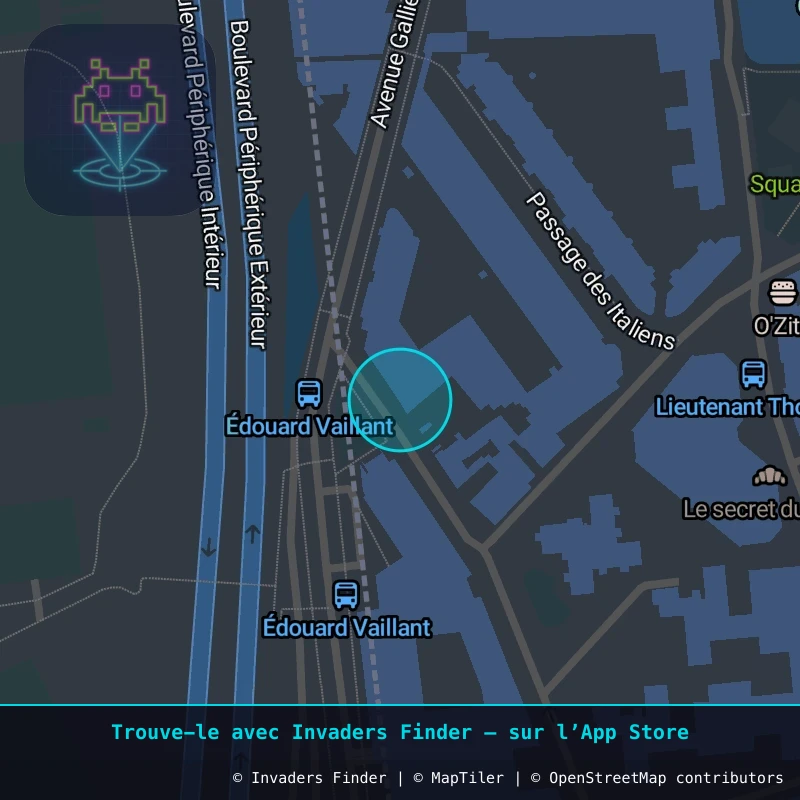 Zone approximative de l'invader PA_419, dans le quartier 20e arrondissement de Paris à Paris. Emplacement exact disponible dans l'app Invaders Finder.