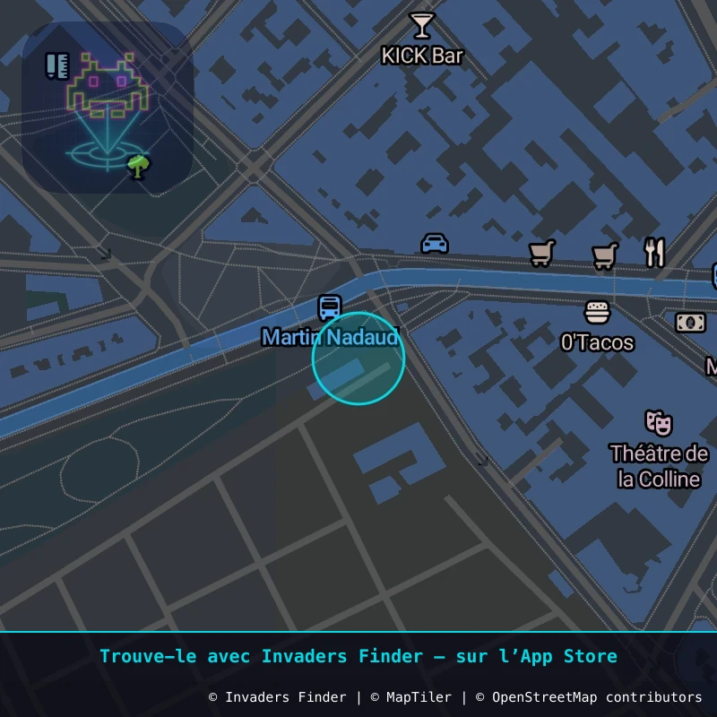 Zone approximative de l'invader PA_421, dans le quartier 20e arrondissement de Paris à Paris. Emplacement exact disponible dans l'app Invaders Finder.
