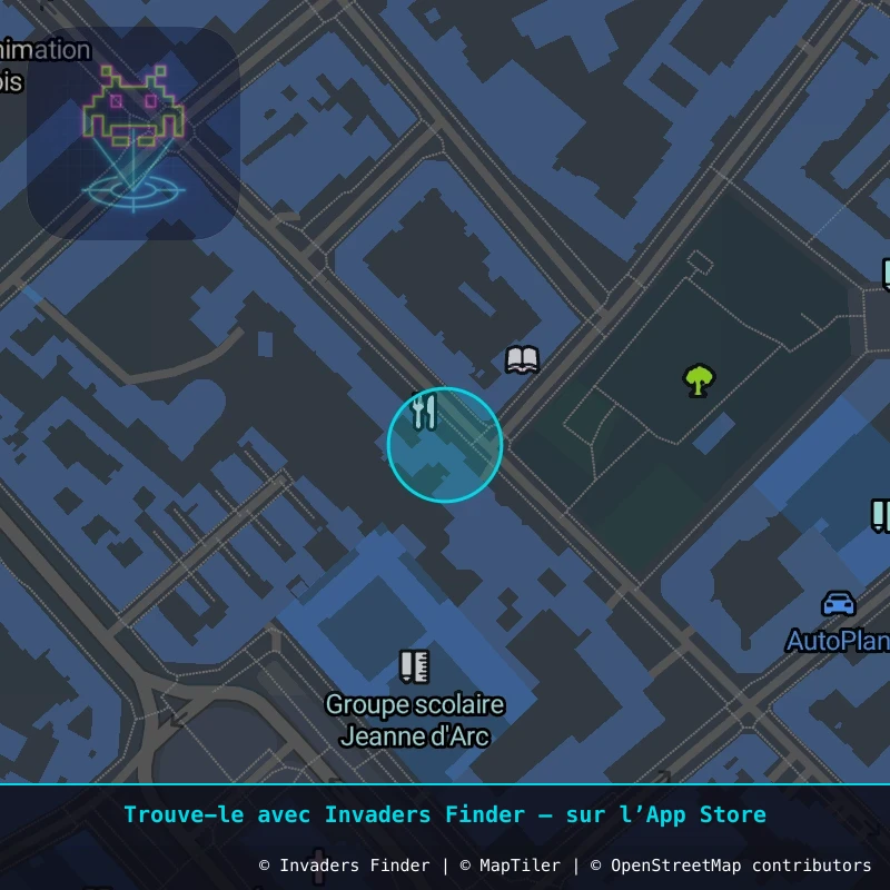 Zone approximative de l'invader PA_422, dans le quartier 13e arrondissement de Paris à Paris. Emplacement exact disponible dans l'app Invaders Finder.
